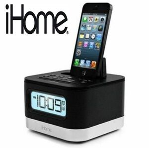 “iHome” Lightening Dock For iPhone With FM Clock & Alarm Radio